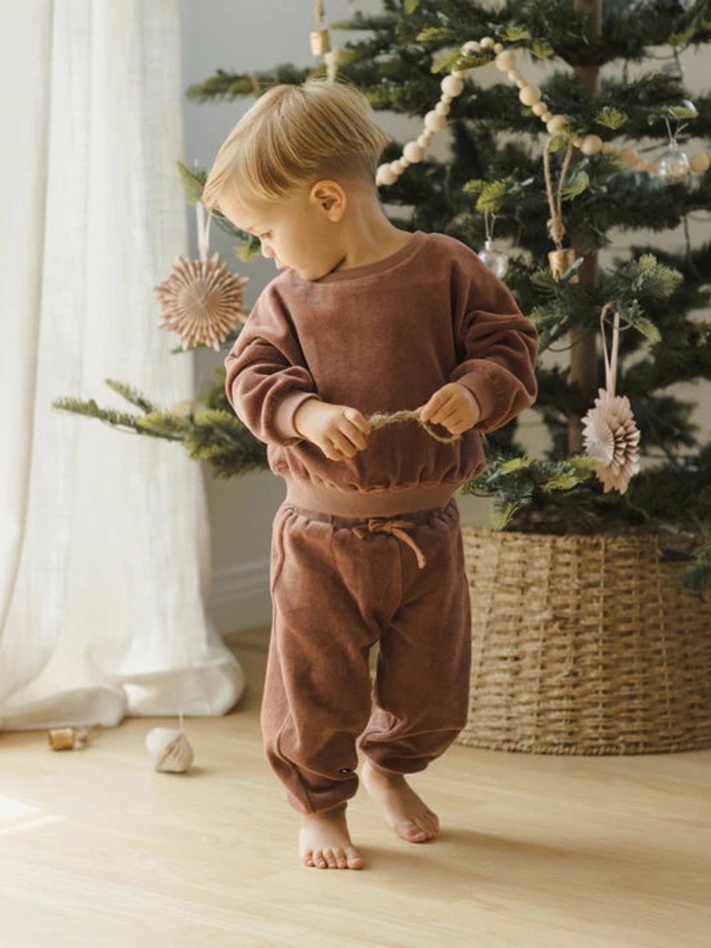Quincy Mae Velour Sweater & Jogger Set